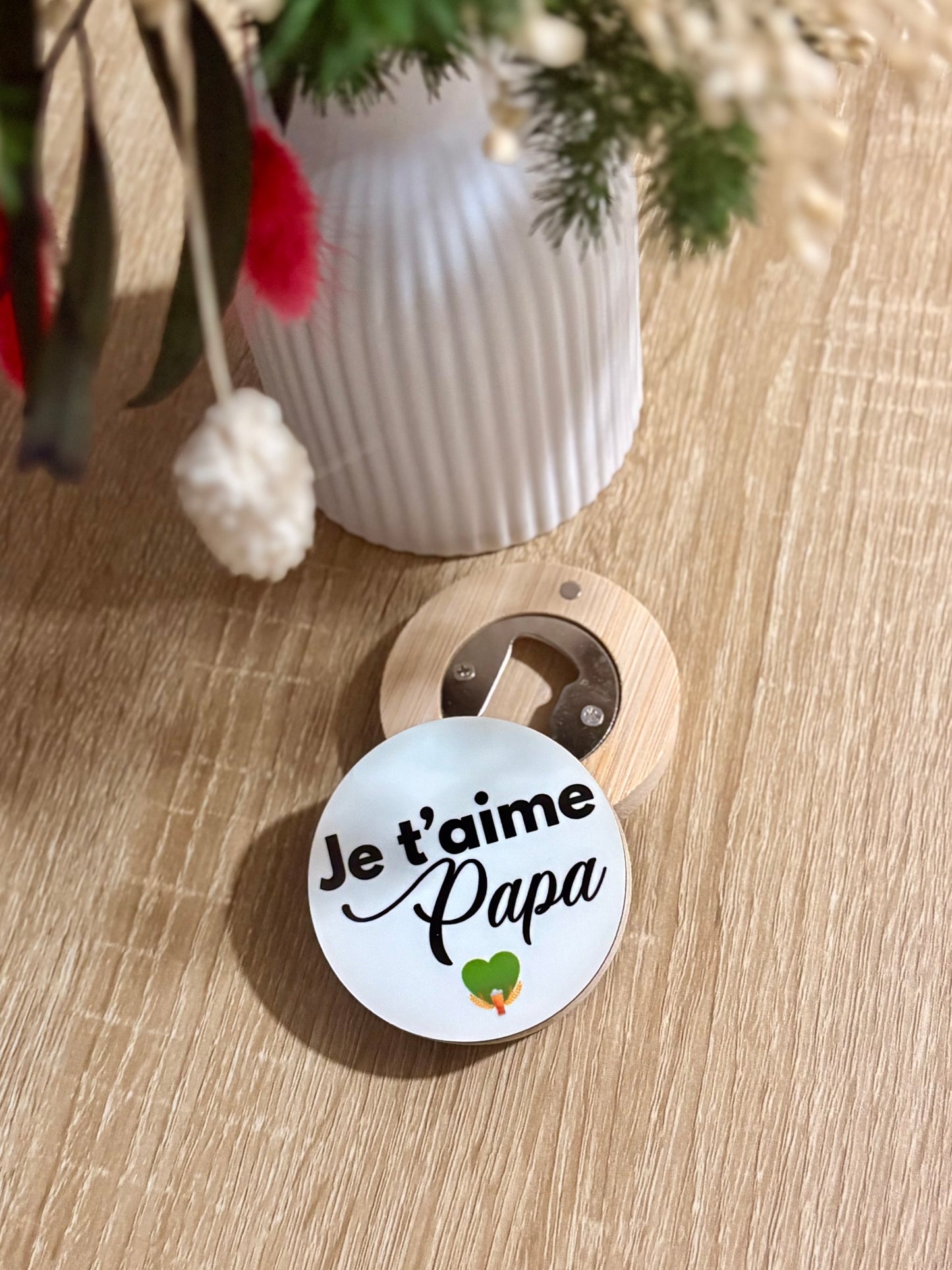 Décapsuleur aimanté "Je t'aime papa" - Edition Fête des pères