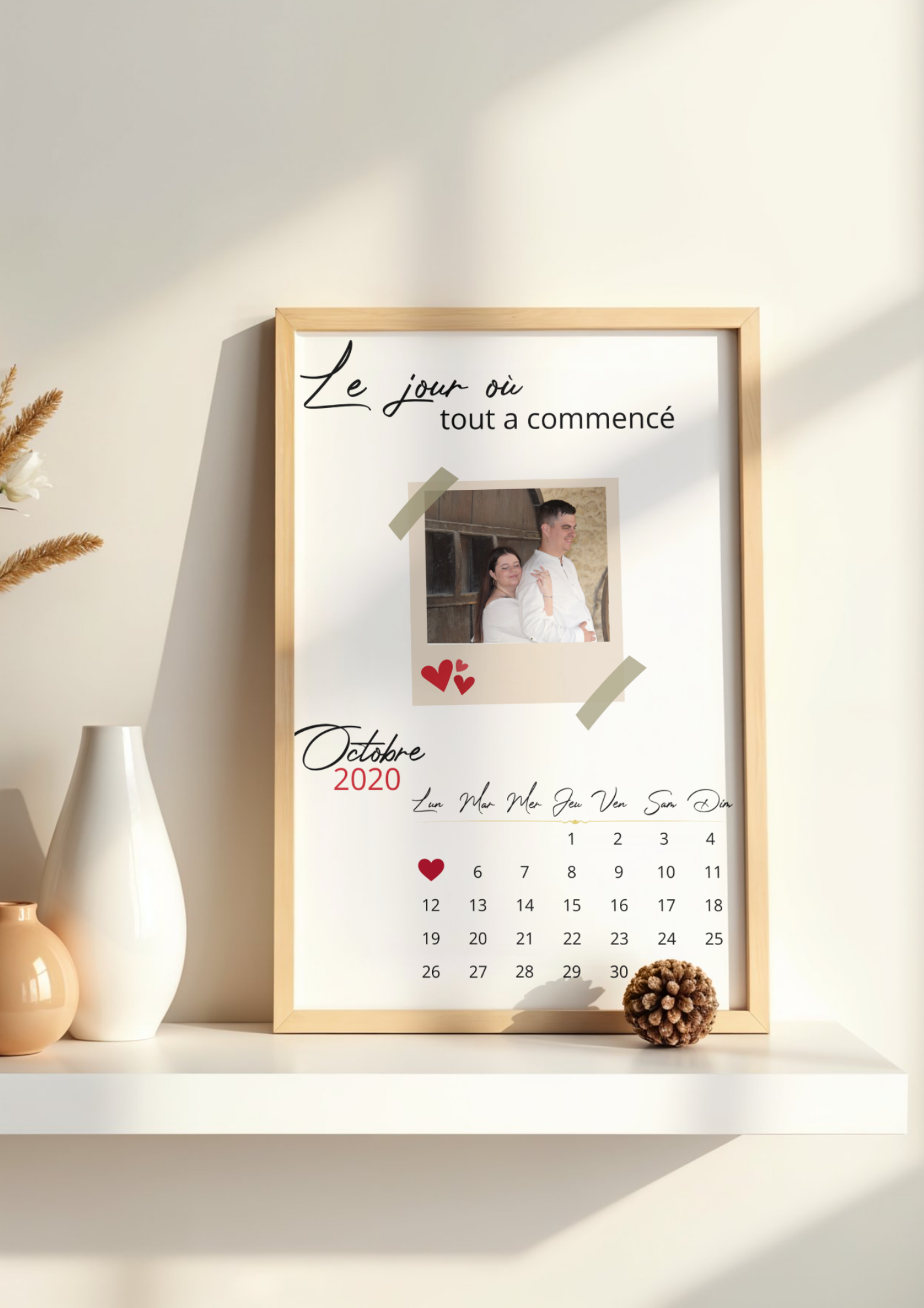 Affiche personnalisée "Le jour où tout a commencé"