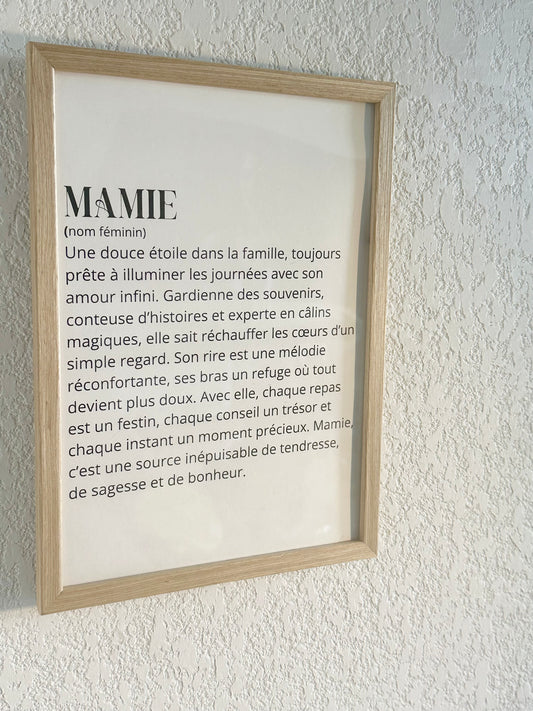 Affiche "La définition de Mamie"