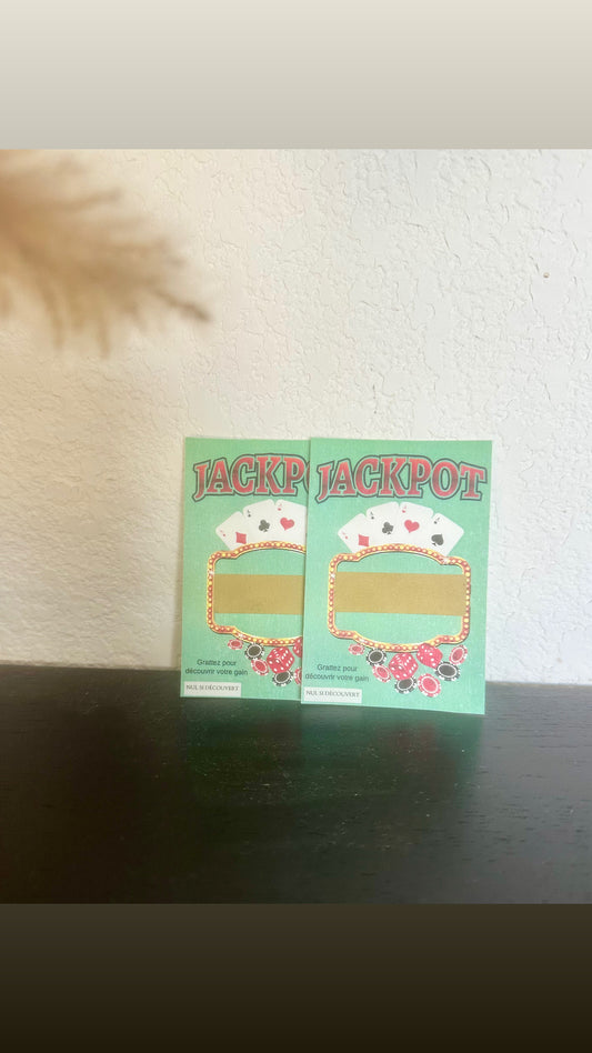 Carte à gratter « Jackpot »