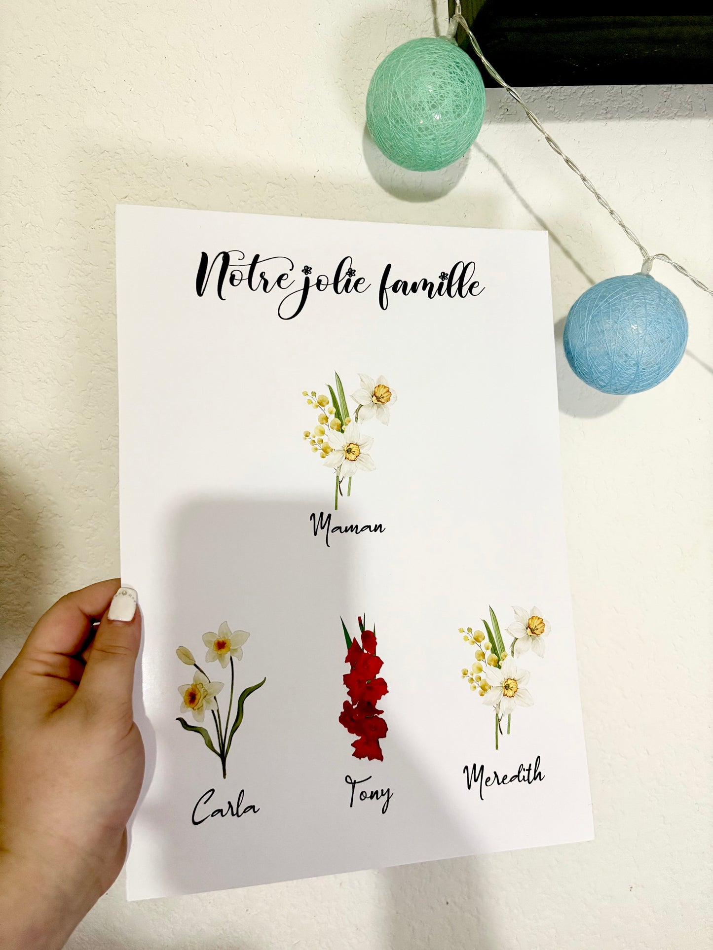 Affiche personnalisée « Notre jolie famille »