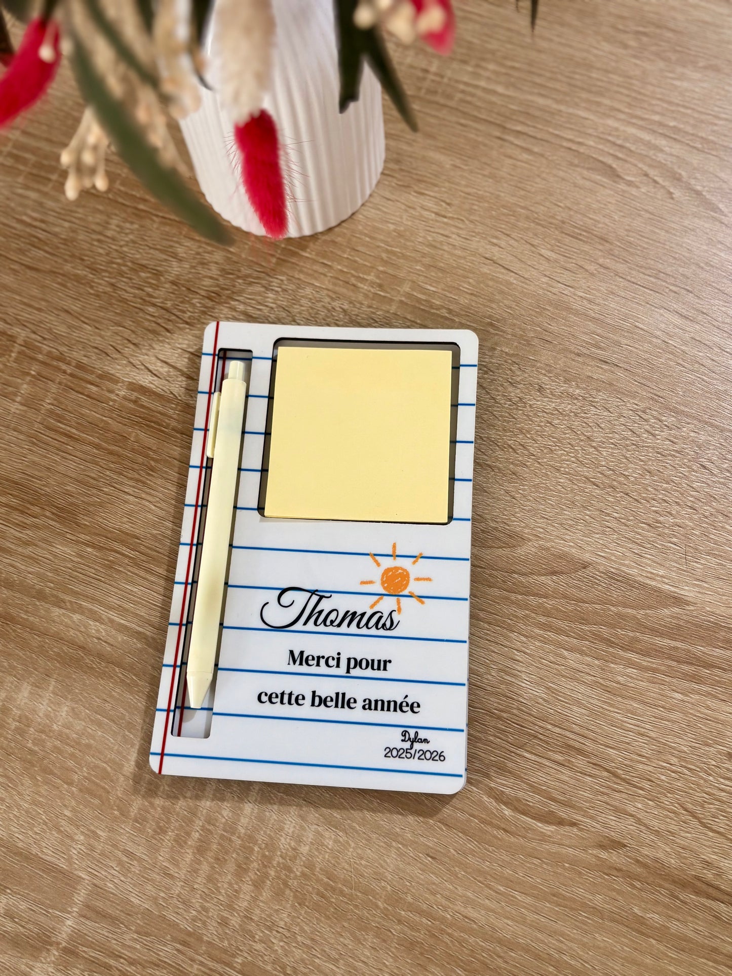 Support à Post-it "Merci pour cette belle année" – Édition Fin d’Année