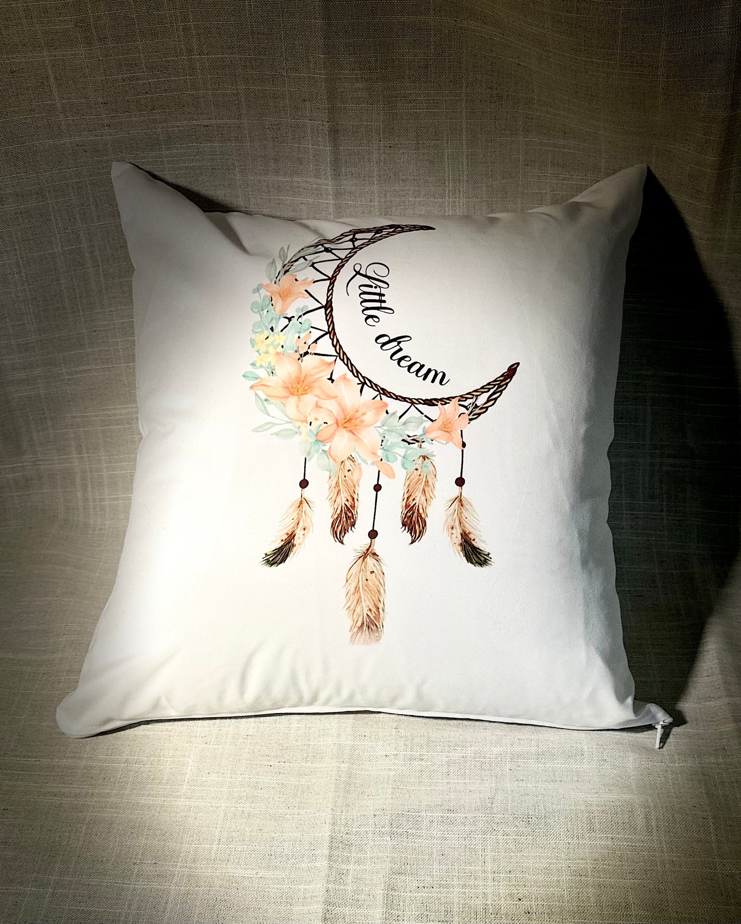 Housse de coussin " Attrape petits rêves"