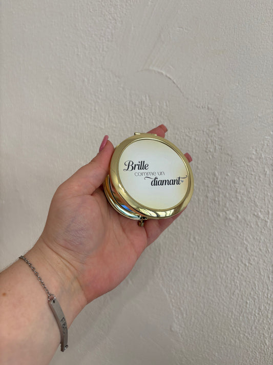 Miroir de poche "Brille comme un diamant"