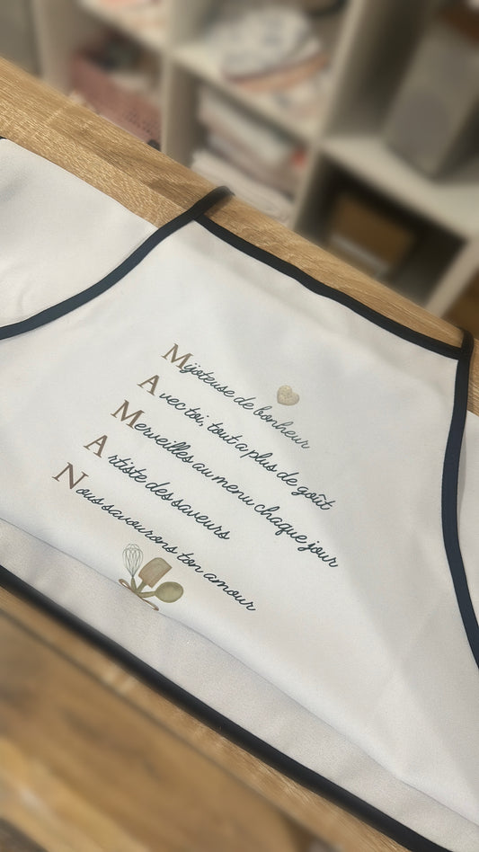 Tablier adulte "MAMAN, recette maison"
