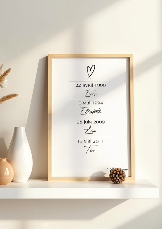 Affiche personnalisée "Dates clés"