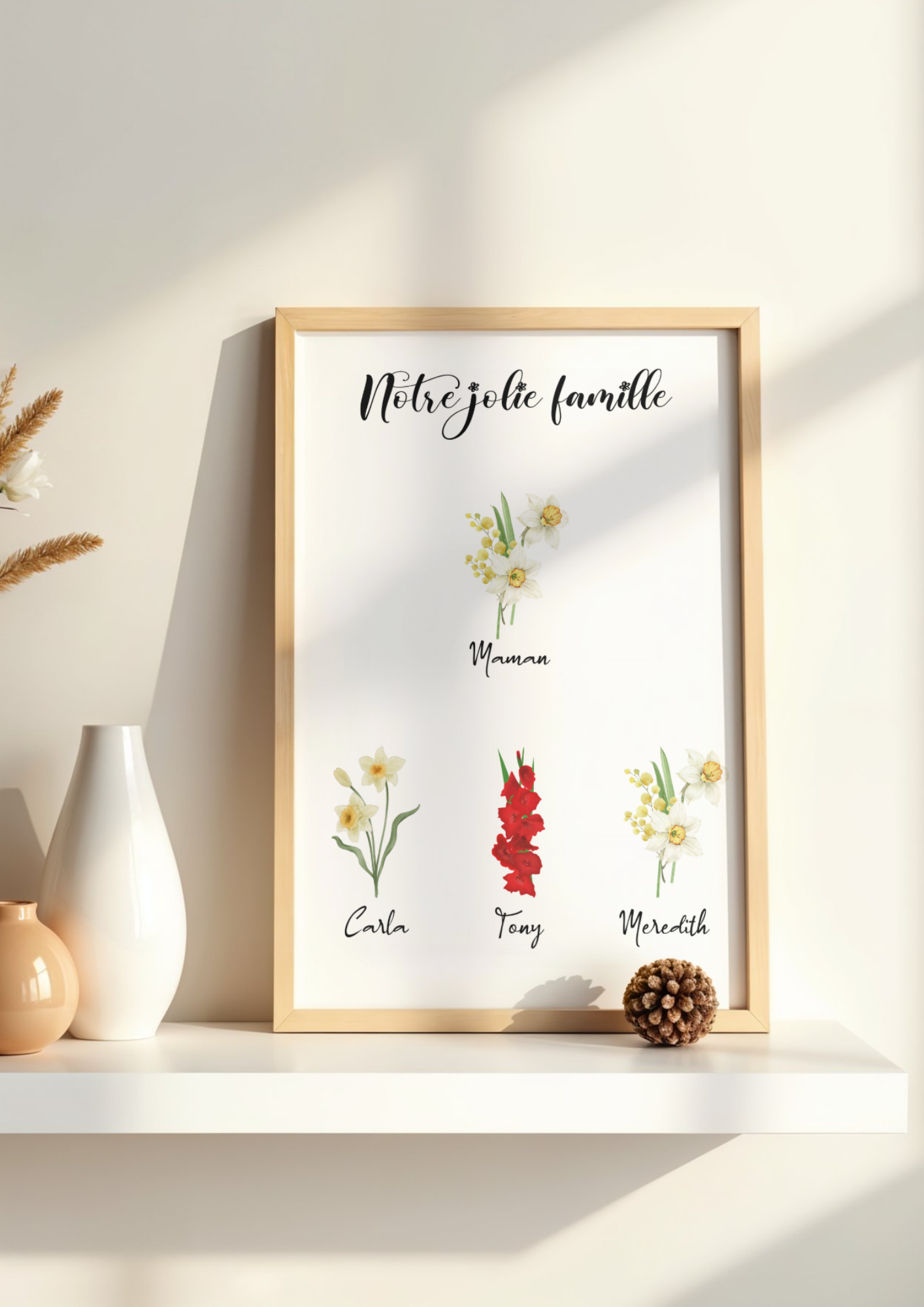 Affiche personnalisée « Notre jolie famille »