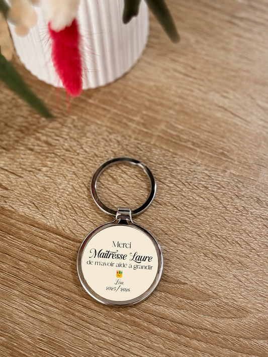 Porte-clé "Merci de m'aider à grandir" – Édition Fin d’Année