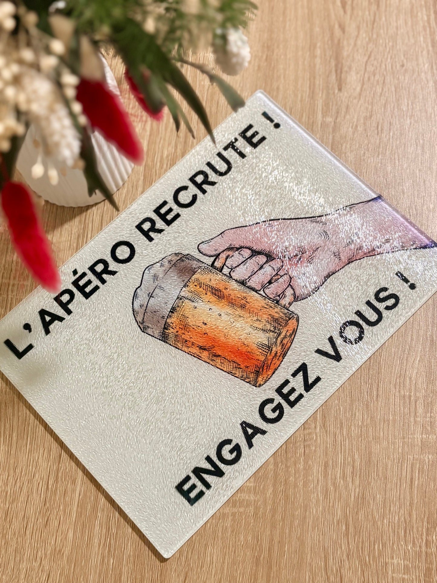 Planche à découper "Apéro engagé"