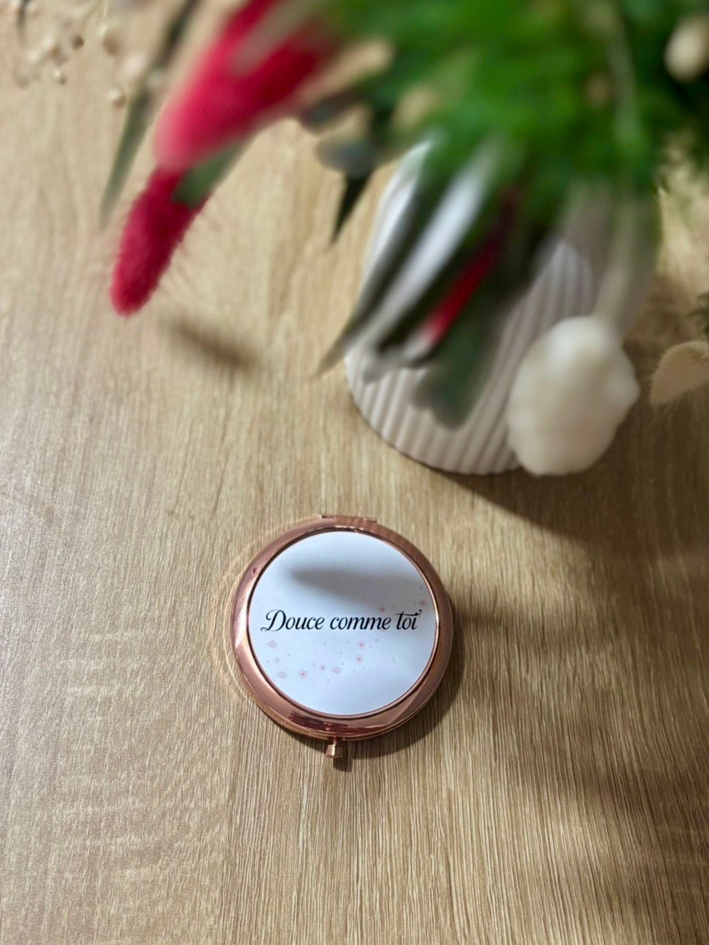 Miroir de poche "Douce comme toi"