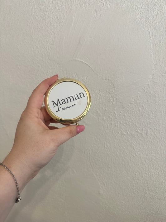 Miroir de poche "Maman d'amour"