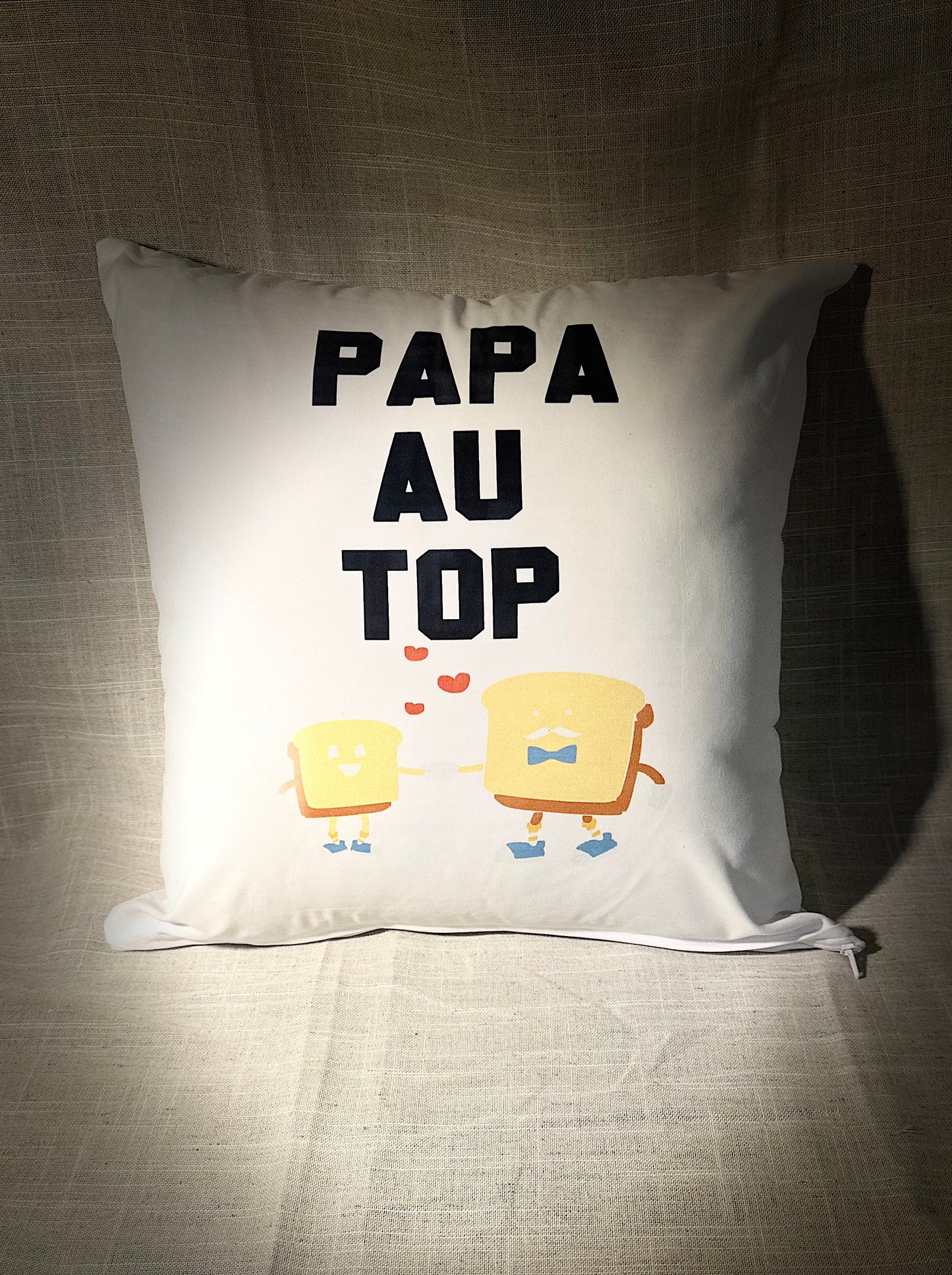 Housse de coussin "Papa au top"